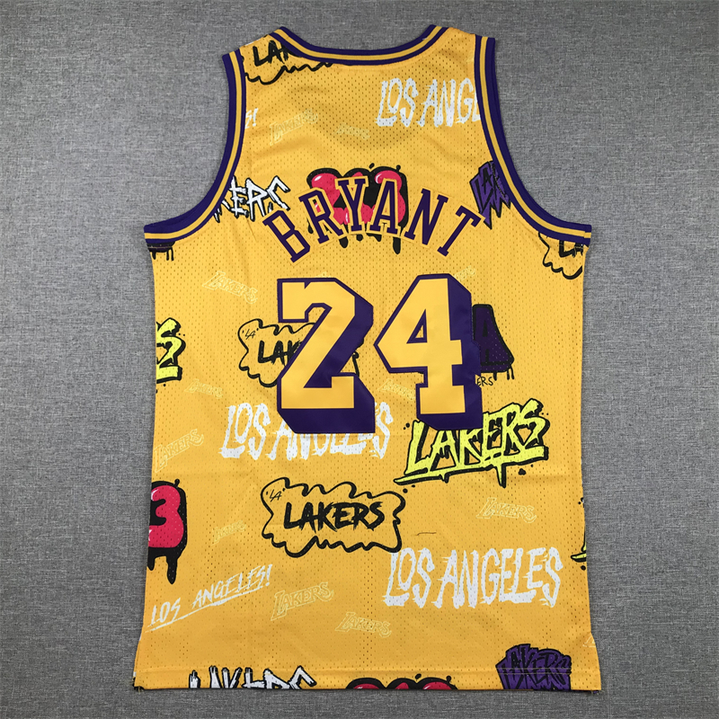 Men Los Angeles Lakers #24 Bryant Yellow 2024 NBA Jersey->los angeles lakers->NBA Jersey